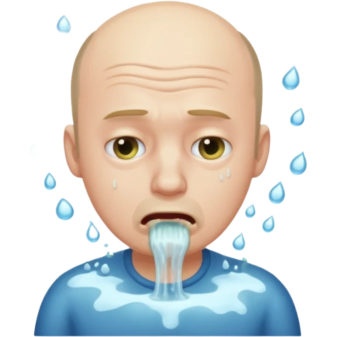 idiot balding vomiting emoji