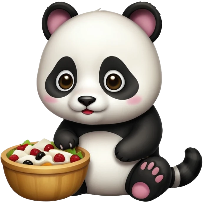 Panda eating cat emoji