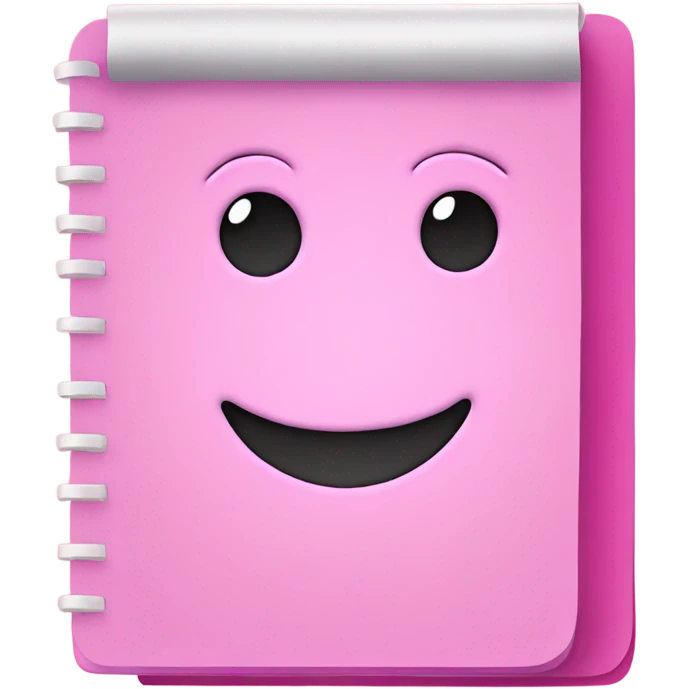 Pink notepad  emoji