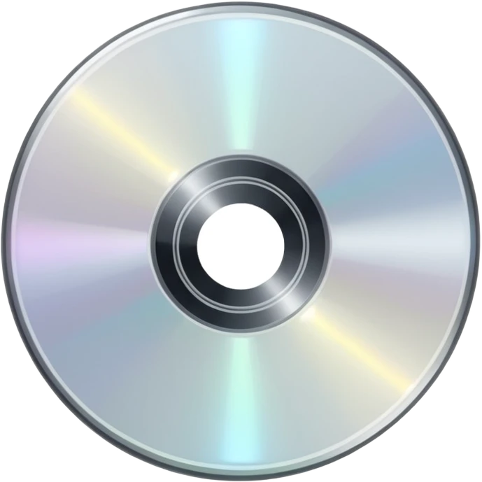 белый светящийся CD-диск, no background emoji