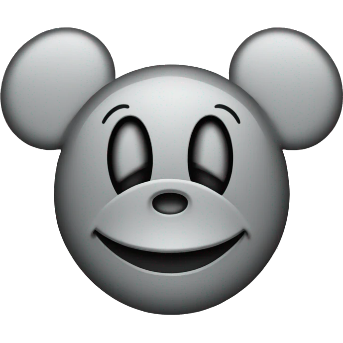 Mickey mouse face emoji but its all black emoji