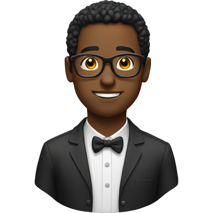 Black nerd emoji