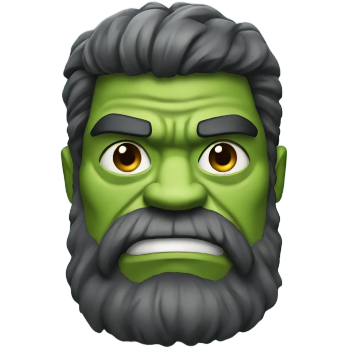 Hulk with a beard  emoji