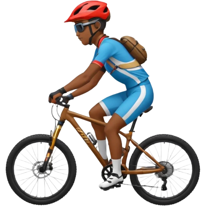 Bicicleta Mtb, ciclista montado, montaña emoji
