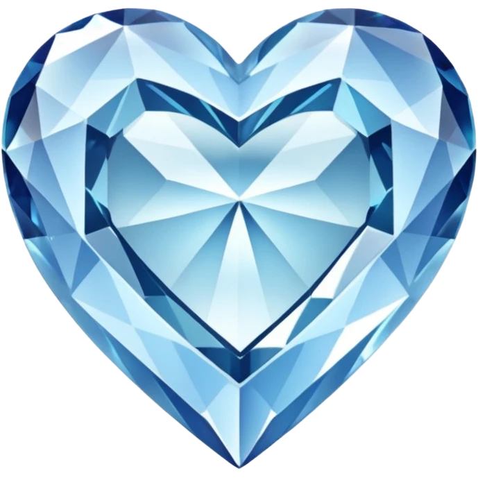хрустальное прозрачное  сердце  с гранями emoji