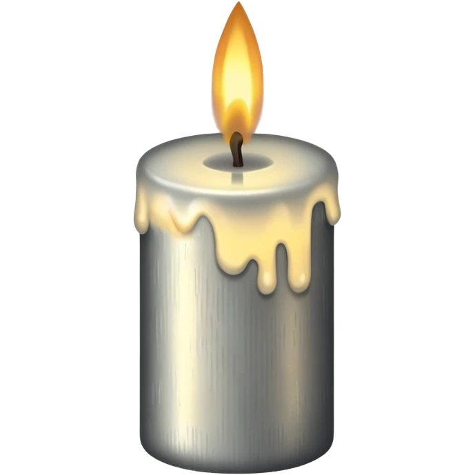 glitter gray candle emoji
