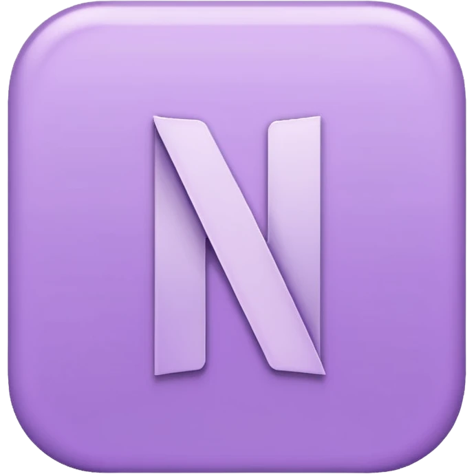 Netflix aesthetic "N" logo in pastel purple emoji