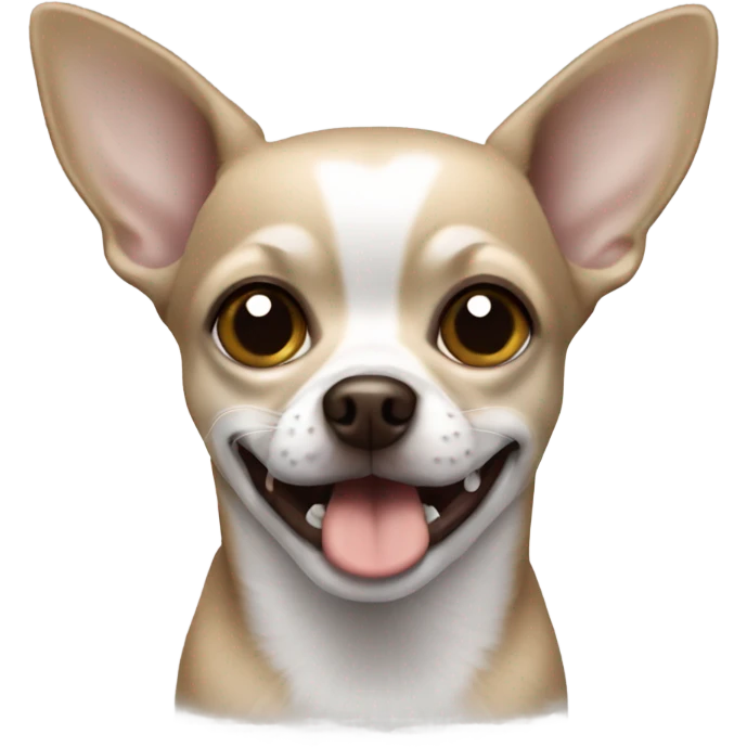 grey chihuahua that have brown hole dougnut emoji