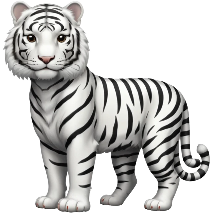 White tiger standing emoji