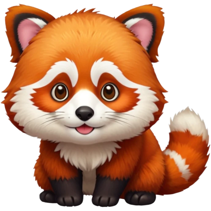 Red Panda 2d bye bye cute emoji