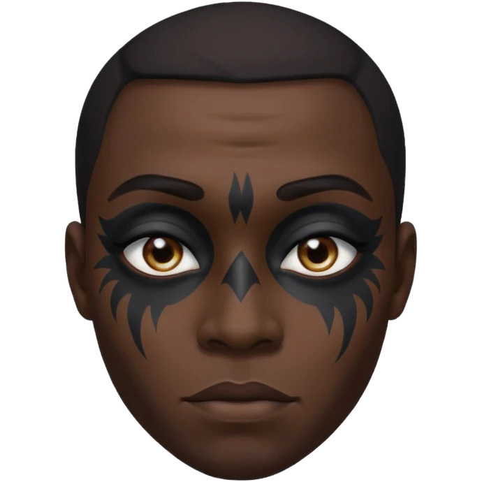 face painted black man  emoji