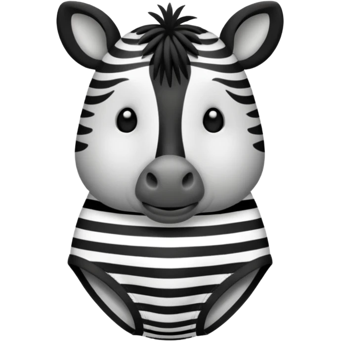  zebra in underwear emoji