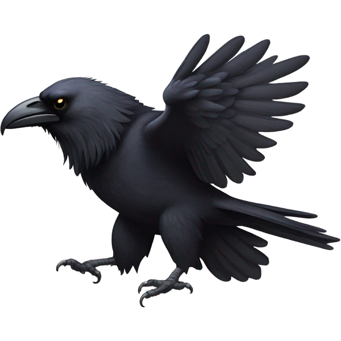 Raven attacking a buffalo  emoji