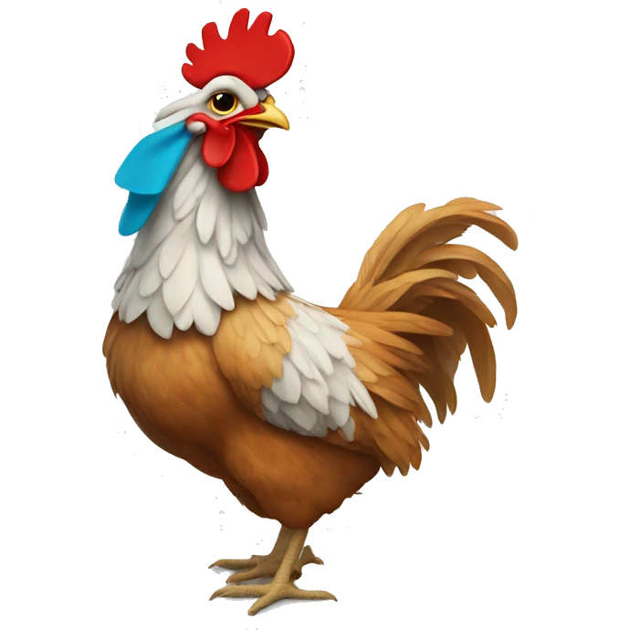 chicken with the color of Türkiye flag emoji