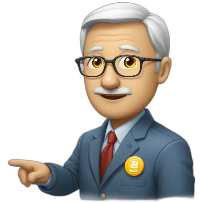un professeur disputant un élève emoji