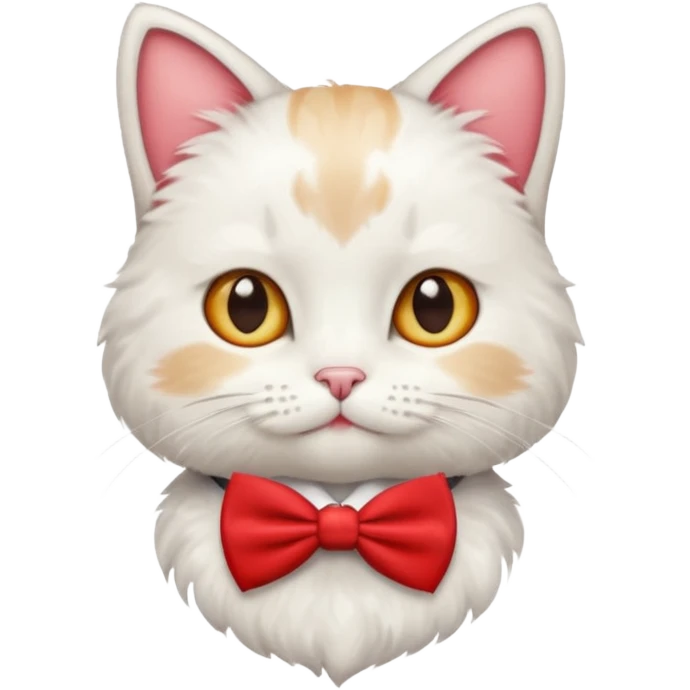 گربه ای ک رو سرش پاپیون قرمز داره emoji