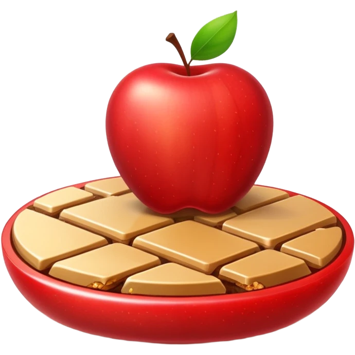 Create an emoji of an energy bar that you can eat. It should look like an apple emoji. emoji