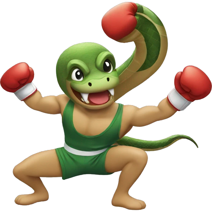 Snake boxing emoji