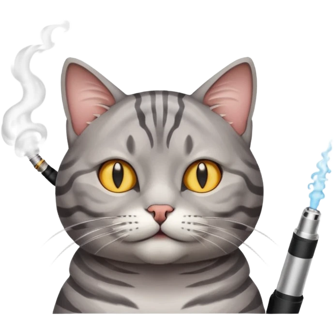 Cat vaping emoji