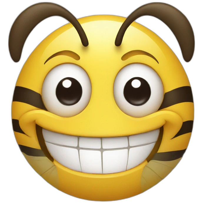 bee head laughing emoji