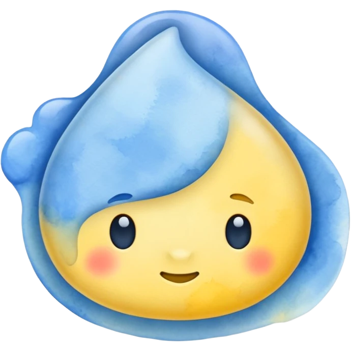 Sarı mavi emoji