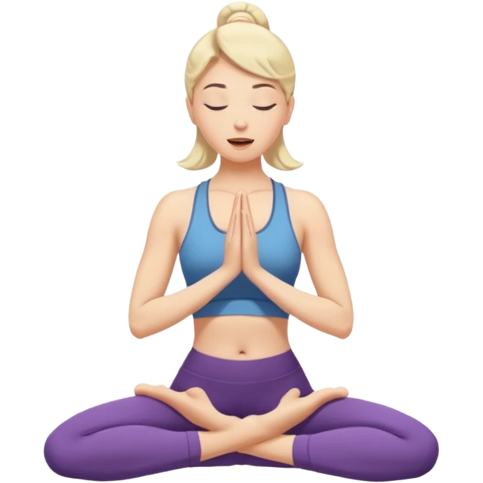 woman burping during yoga practice emoji