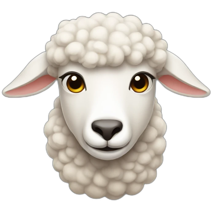 Serious lamb emoji