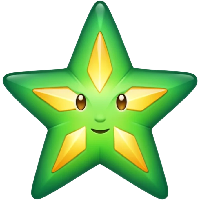 green color star  emoji