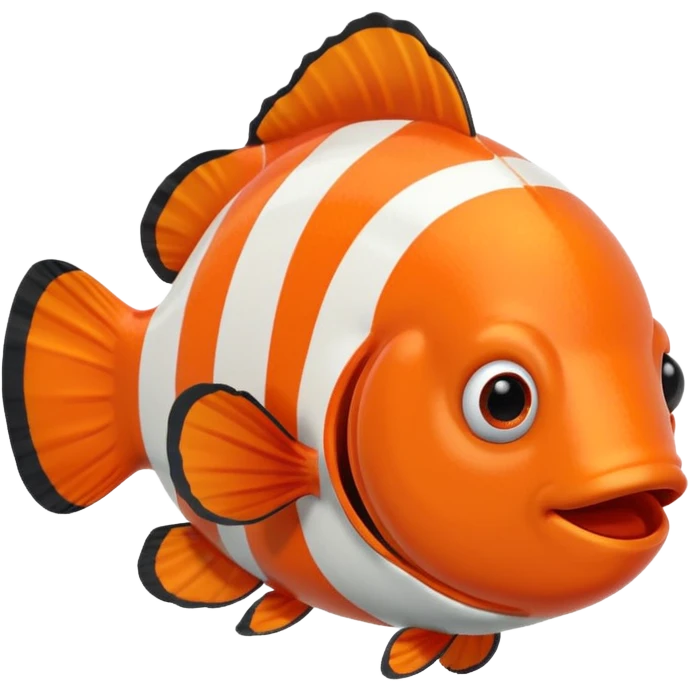 a clownfish, apple emoji style emoji