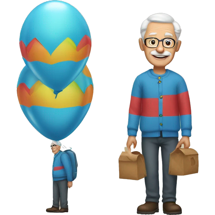 grandpa ballon house emoji