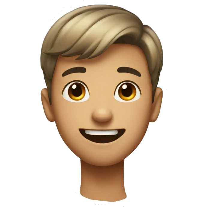 A boy blushig emoji