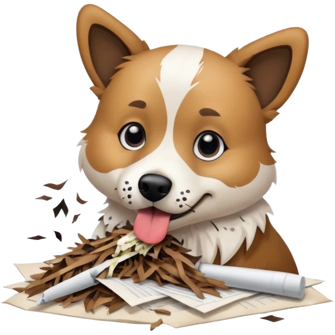 Dog eat homework emoji