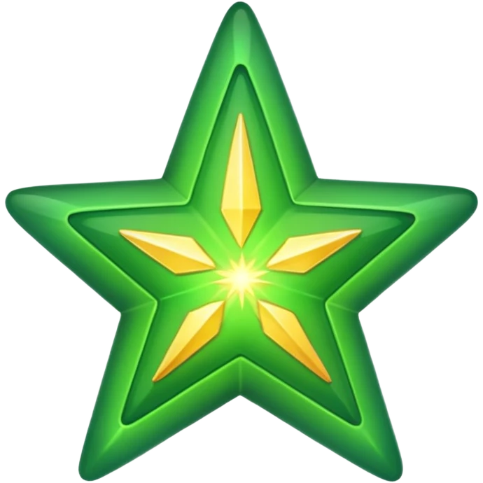 green color star  emoji