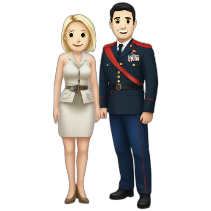 Marine lepen with Jordan bardella emoji