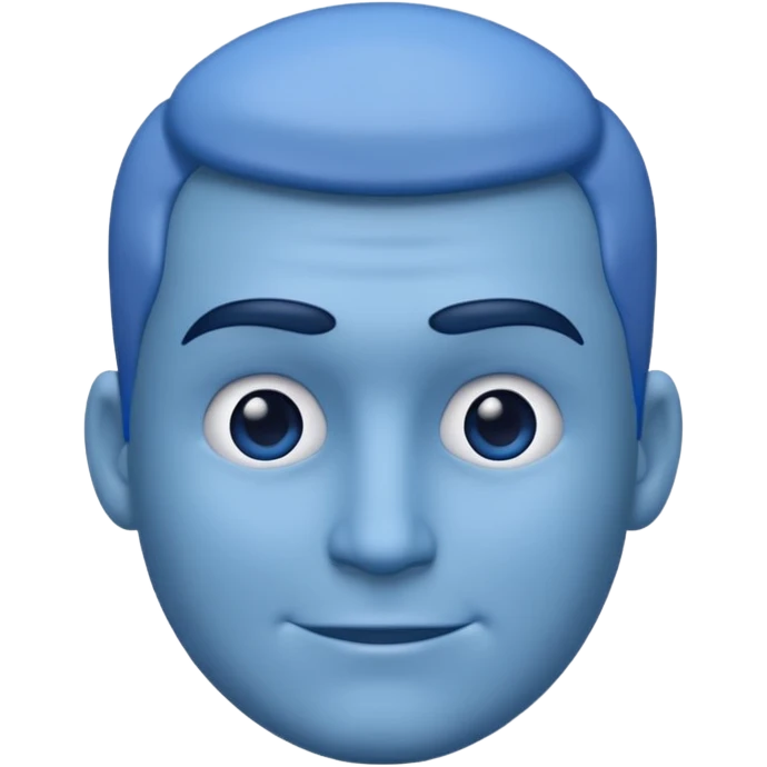 emoji of a racially ambiguous man, who looks serious. no skin color ...