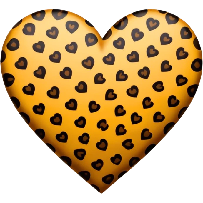 leopard print heart  emoji
