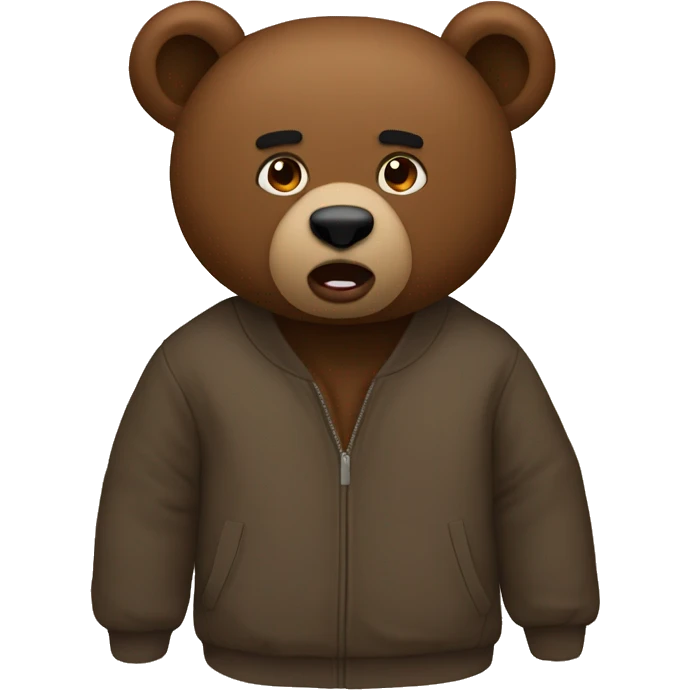 kanye west as a bear emoji