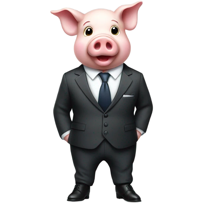 Pig with a suit  emoji