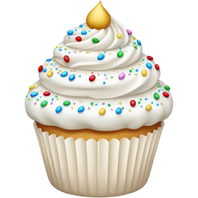 Glitter White Cupcake emoji