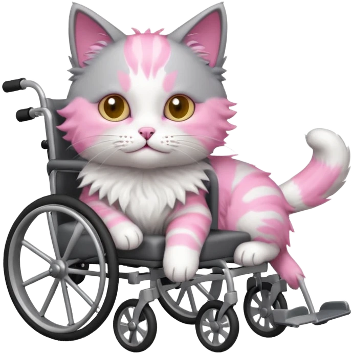 cat wheelchair emoji