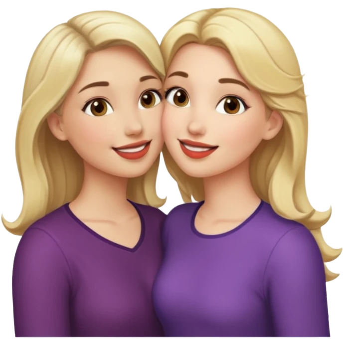 Lesbians kissing emoji