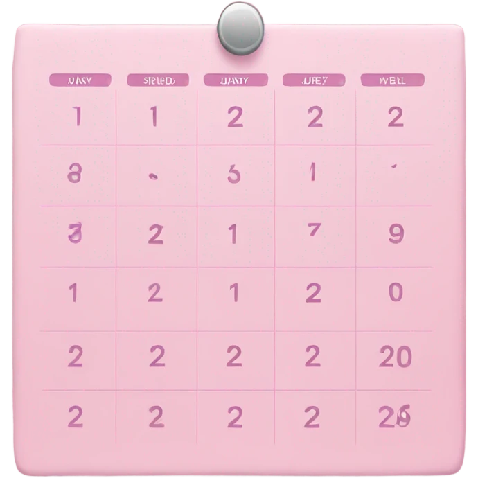 light pink calendar emoji