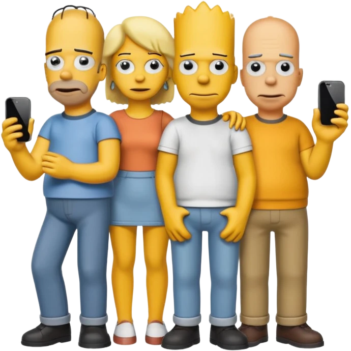 the simpsons, different characters. emoji