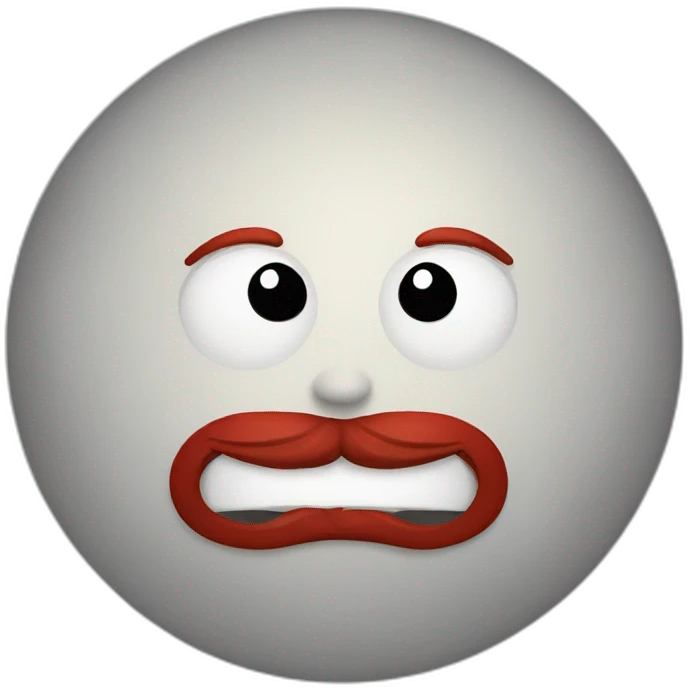 Full Moon with red beard emoji