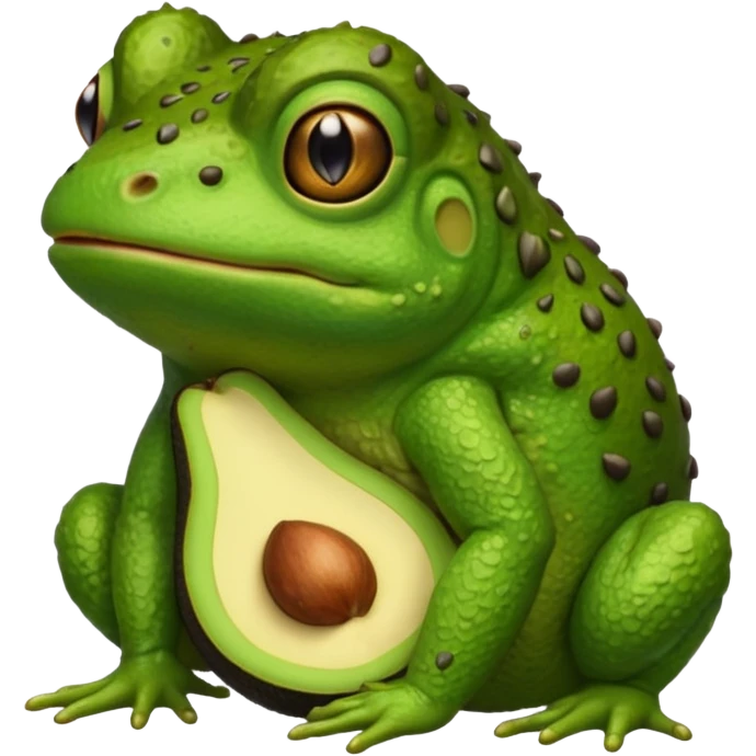 Make a avocado toad  put the pit in the torso emoji