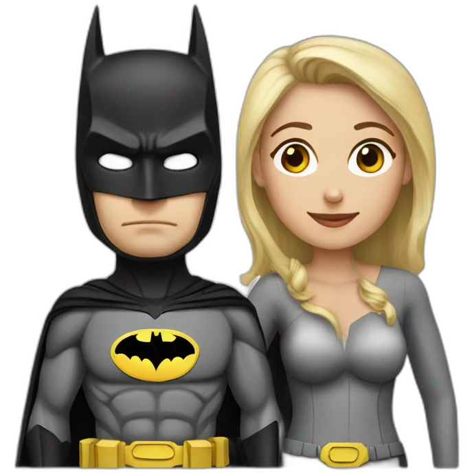 Batman avec un femme emoji