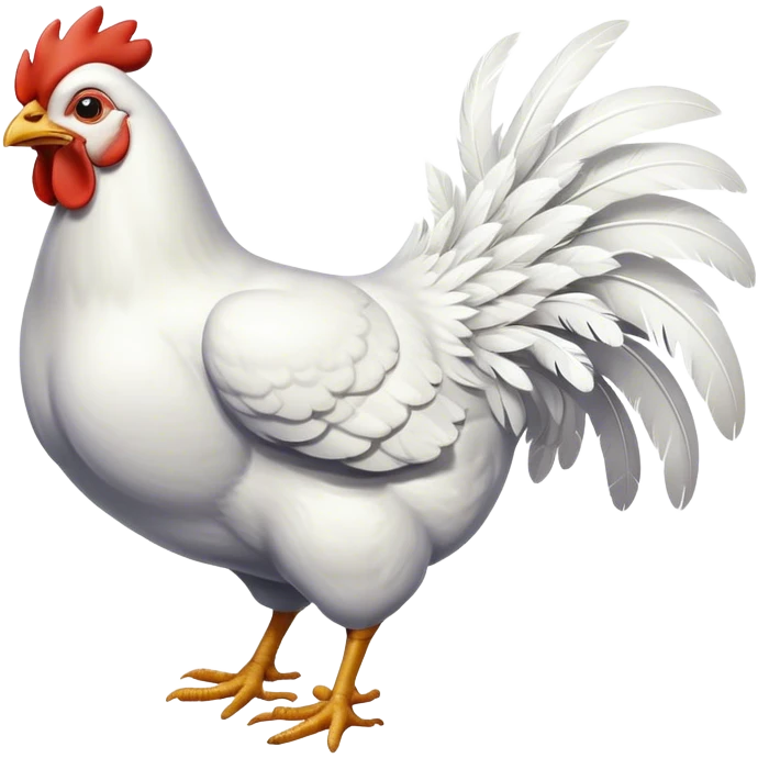 "Chicken flying in the wind during a snowstorm" emoji