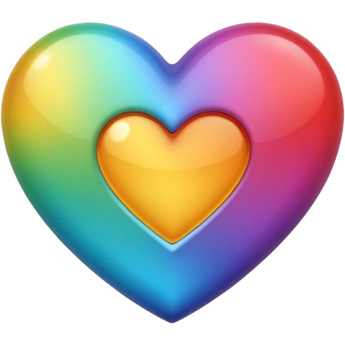 cœur, multicolore emoji