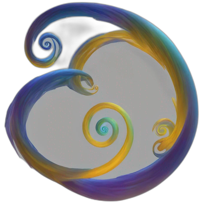 Multiple-spirale fractale et irisée. emoji