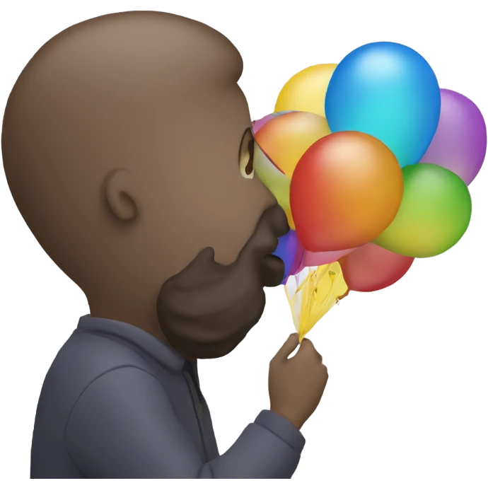 Person blowing into a balloon  emoji